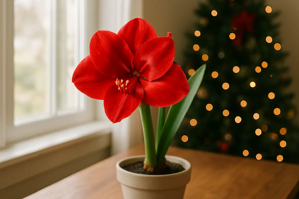 Amaryllis: come farlo fiorire per Natale, passo dopo passo